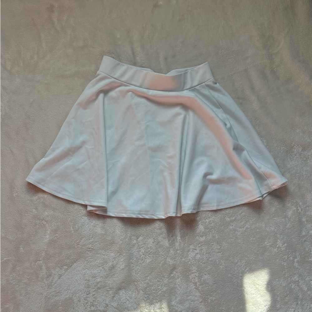 White Elastic Circle Skirt
